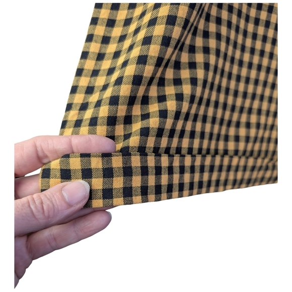 Vintage High Waist Gingham Wide Leg Culotte Shorts | Punk Alt Goth | Size Large - Picture 7 of 8